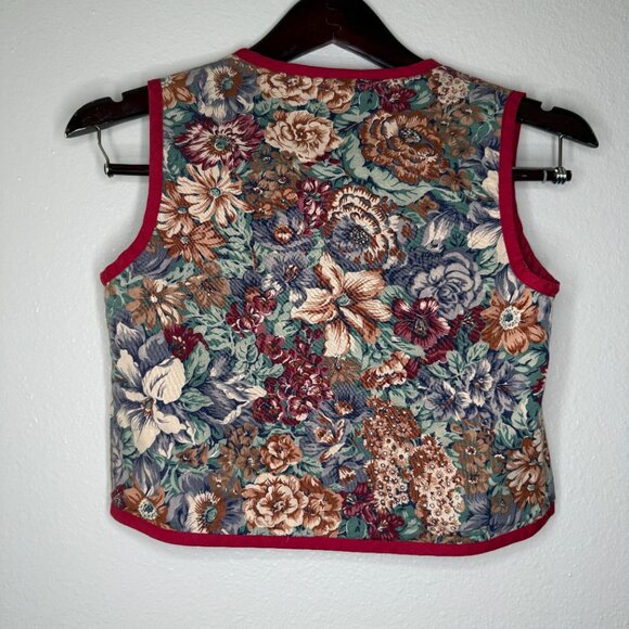 Vintage 70s Two Piece Cottage Floral Prairie Vest Dress Set | Size XXS/XS - Picture 15 of 16